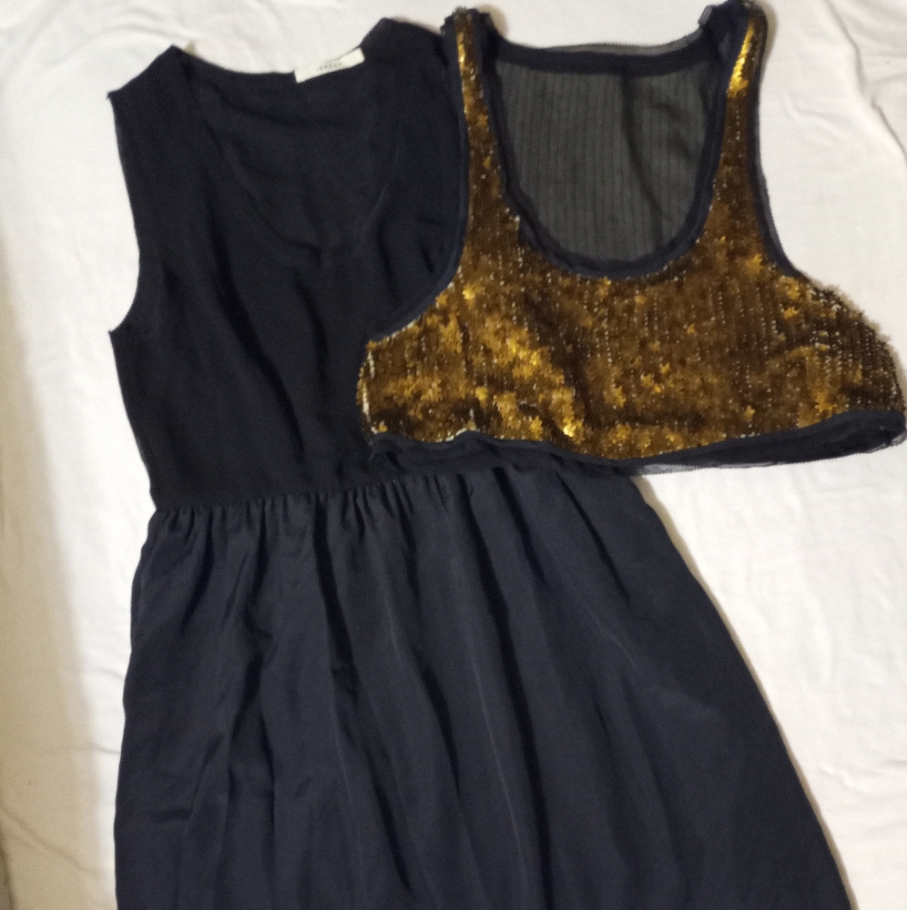 ISNANA Dress Navy 2 pieces